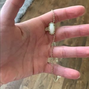 White & gold Kendra Scott necklace